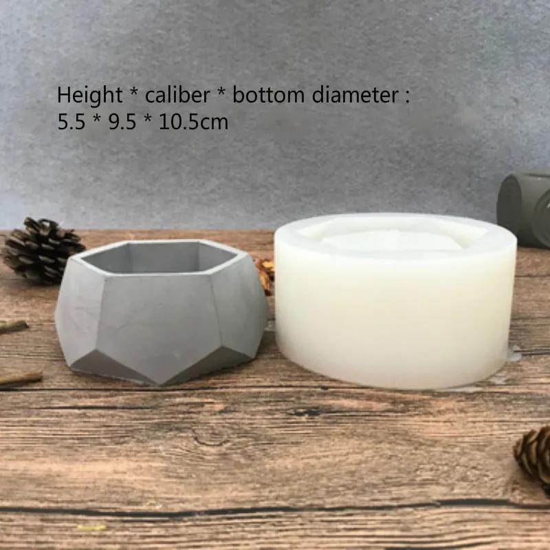 Handmade Diy Molds for Plaster Pot ,concrete Flower Pot Molds Succulent Plants Pot Silicone Molds Nordic Style ZM901