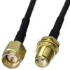 RP-SMA to SMA Extension Cable - Male to Female Coaxial Feeder Wire for WiFi Antenna/Router/RG174 Network Card