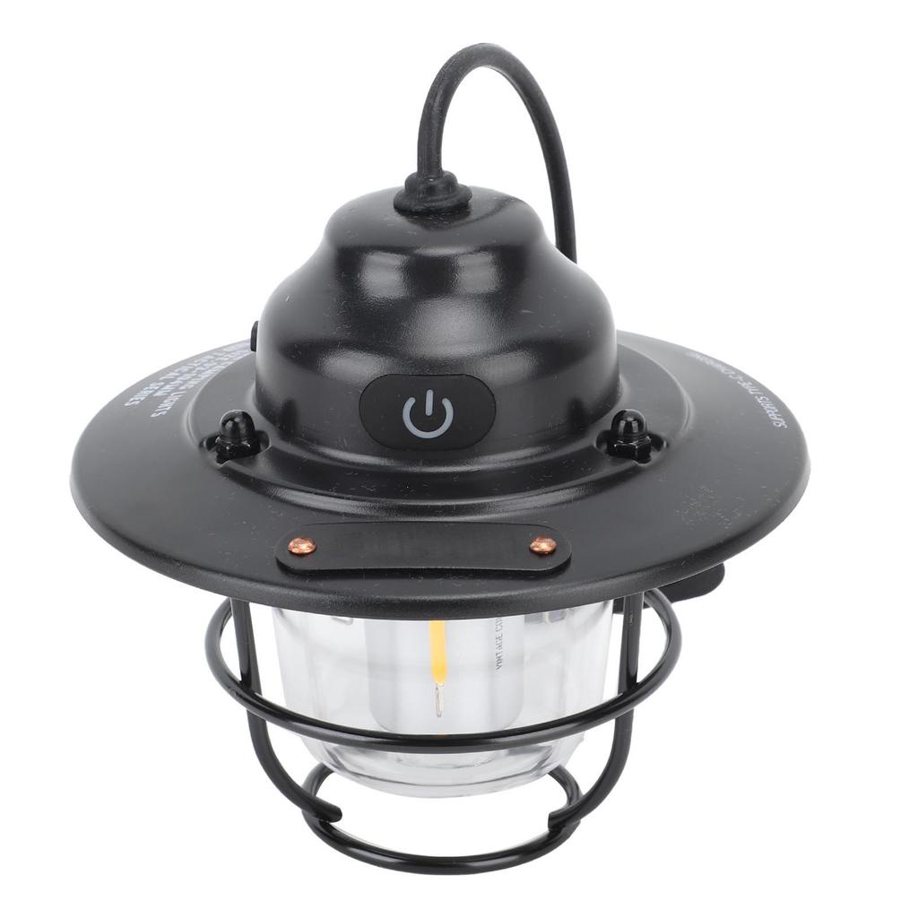 LED Camping Lantern Waterproof 1200MAH 2.0W Stepless Dimming Vintage Rechargeable Camping Lantern