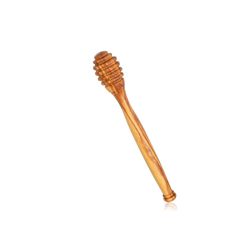 Natural Olive Wood Honey Dippers Wooden Honey Stirring Wand Multipurpose Honey Jam Syrup Scoop for Home Kitchen Breakfast Table