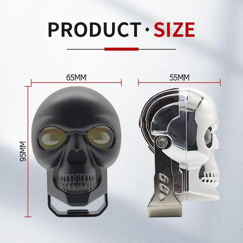 Skull Motorcycle Fog Light LED Auxiliary Light Motorcycle Headlight Spotlight Spotlight Skull Decorative Motorcycle Headlight