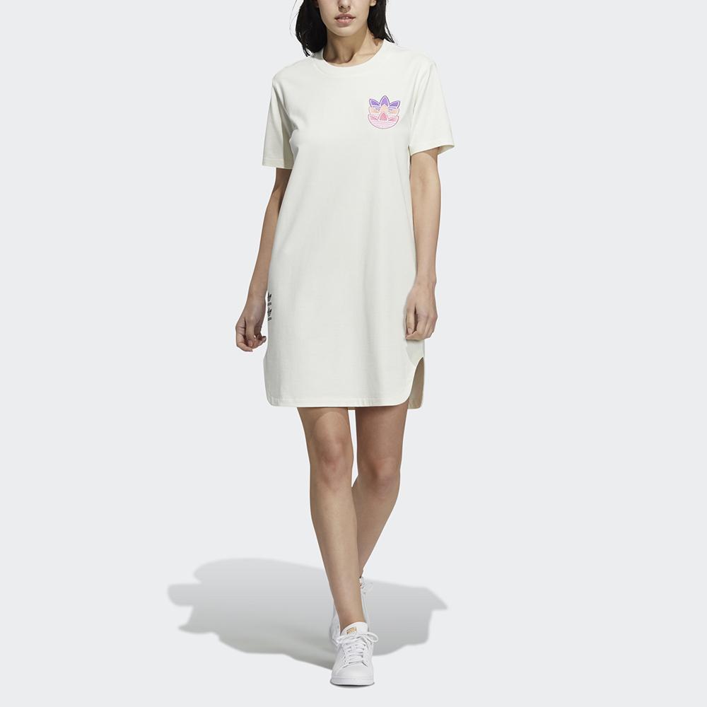 adidas Originals Short Sleeved Dress Women's White HF0114