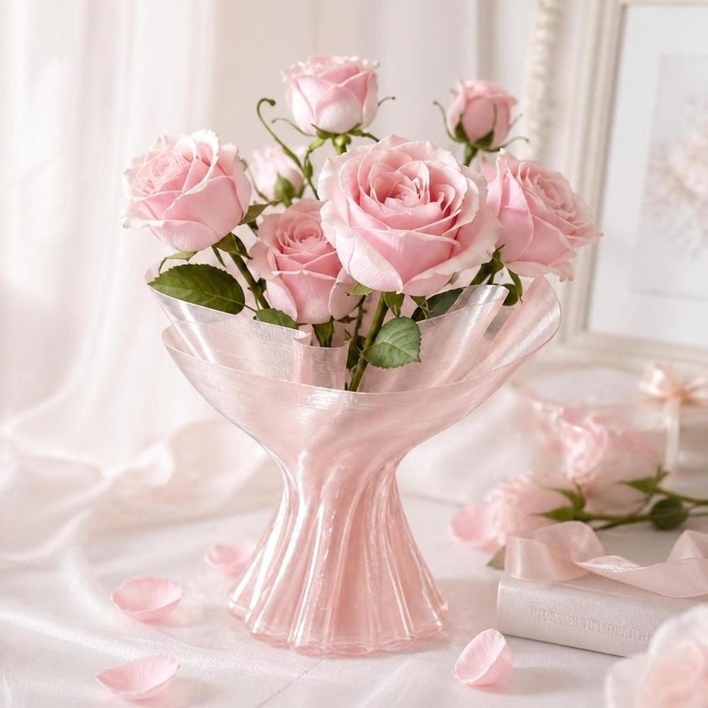 3D Printed Flower Bouquet Vase Creative Flower Display Container Desktop Ornament Home