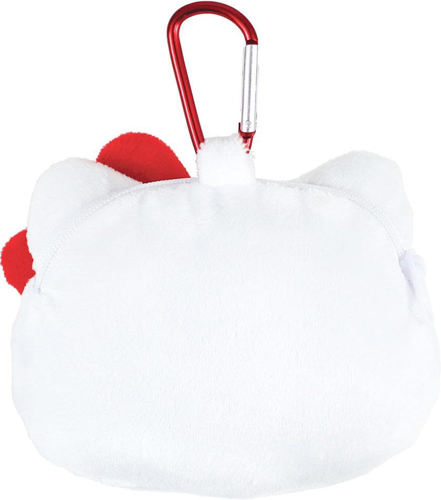 Tees Factory Sanrio Characters Plush Zipper Mascot with Hello H100 x W125 x D65mm Carabiner, Kitty, SR-5546601KT,