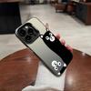 Cartoon Funny Cat and Dog Graffiti Apple 17pm Mobile Phone Case iPhone16Pro Anti-drop IMD Colored Silver 15 Couple Models