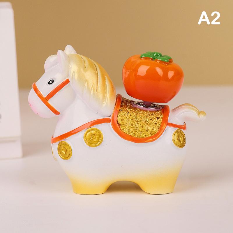 Zodiac Horse Ornaments Handcrafted Year Of The Horse Resin Cartoon Horse Statue Diy Craft