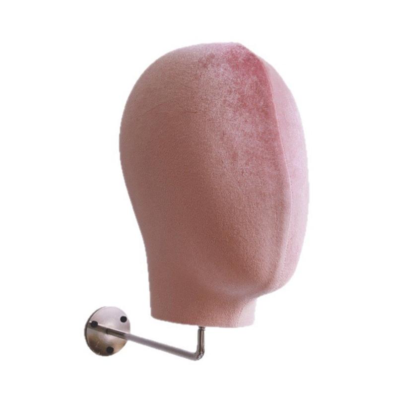 

Space Saving Hair Accessories Wall Mount Holder Rack Plastic Iron Frame Pink Stylish Wig Mannequin Cap Stand серебряный
