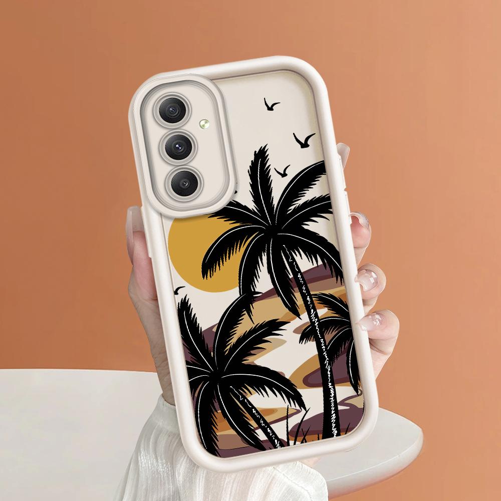 Coque de téléphone en Silicone souple, motif d'impression d'échelle carrée, couverture complète d'appareil photo, Protection antichoc, étui en caoutchouc pour Samsung