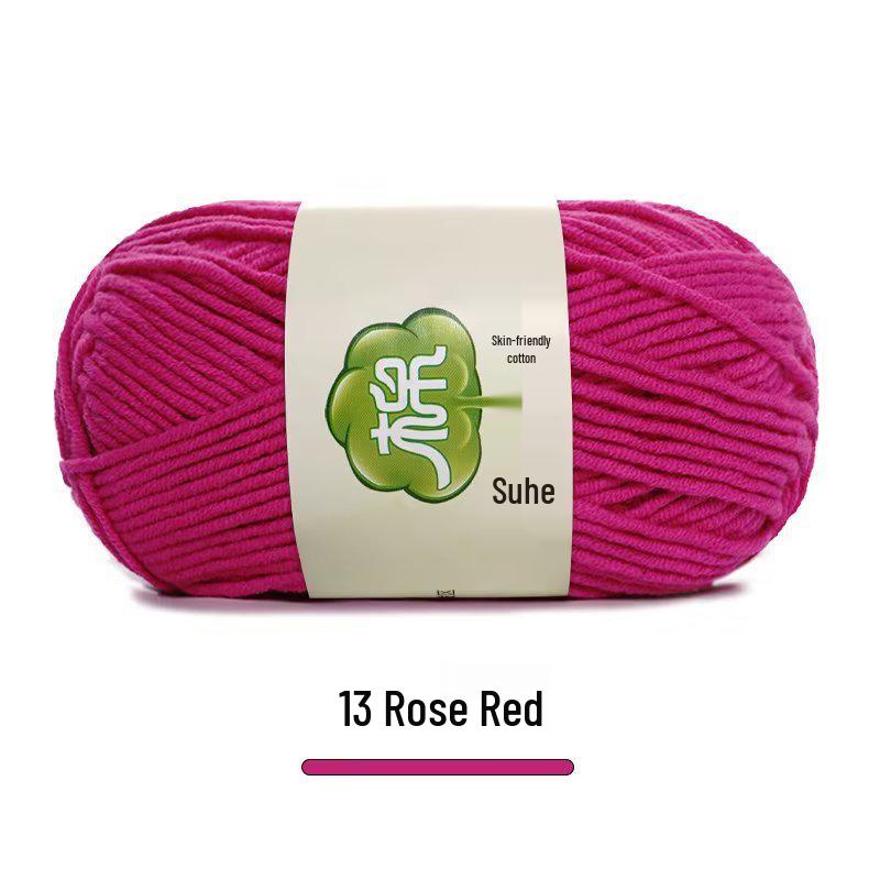 Suhe 5-Ply Combed Cotton Yarn for Children's Hand-Knitted Dolls & Blankets