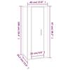 Wall Mounted TV Cabinet High Gloss White 40 X 34.5 X 100 Cm
