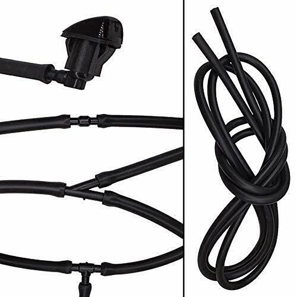 WINDSHIELD WASHER HOSE CONNECTOR Fluid Hose Replacement Replaces Splitter 2m 9PCS Accessory Black Car Practical