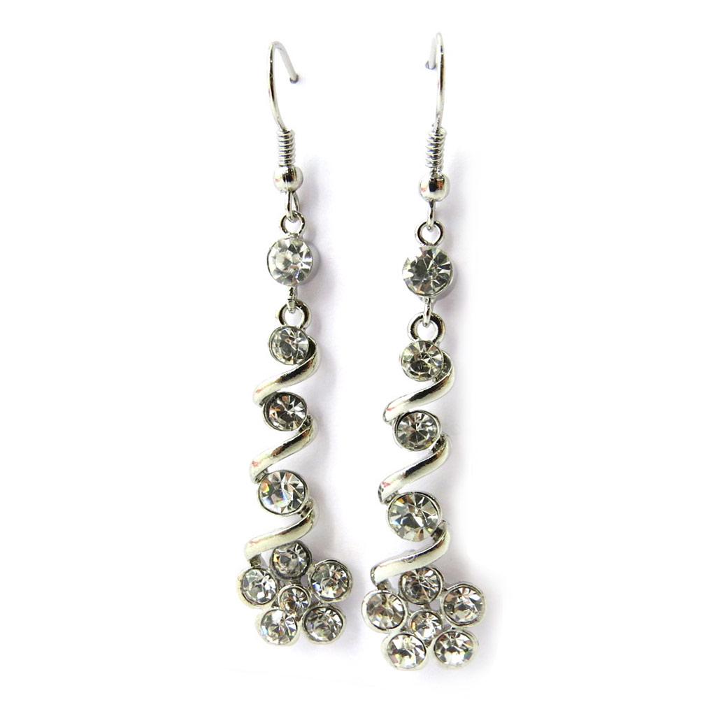 Les Trésors De Lily [N3711] - Designer Earrings 'Sissi' Silver White