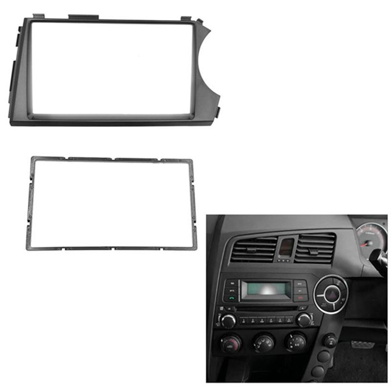 Authentic 2Din Car Fascia For SSANG YONG Actyon RHD Stereo Fascias Panel Dash Mount tallation DVD Frame Kit In-Dash