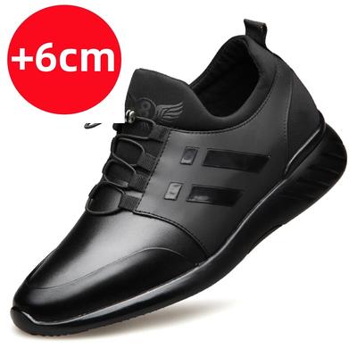 2025 New Summer Genuine Leather Casual Shoes Men Sneakers Shoes Comfortable Platform Male Footwear Height Increase Insole 6CM