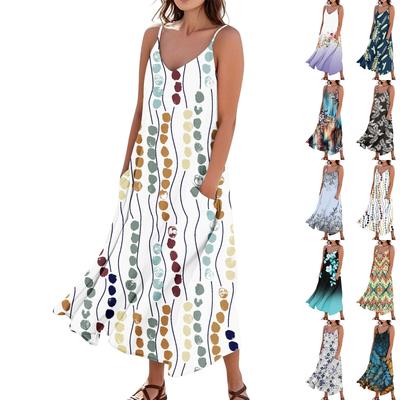 Women's Summer Dress Casual Loose Long Beach Vacation Dresses