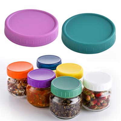 Yousheng 4Pcs 70/86MM Wide Mouth Mason Jar Lid Reusable Leak Proof Canning Cover Dishwasher Safe Food Grade Jar Sealing Lid Top