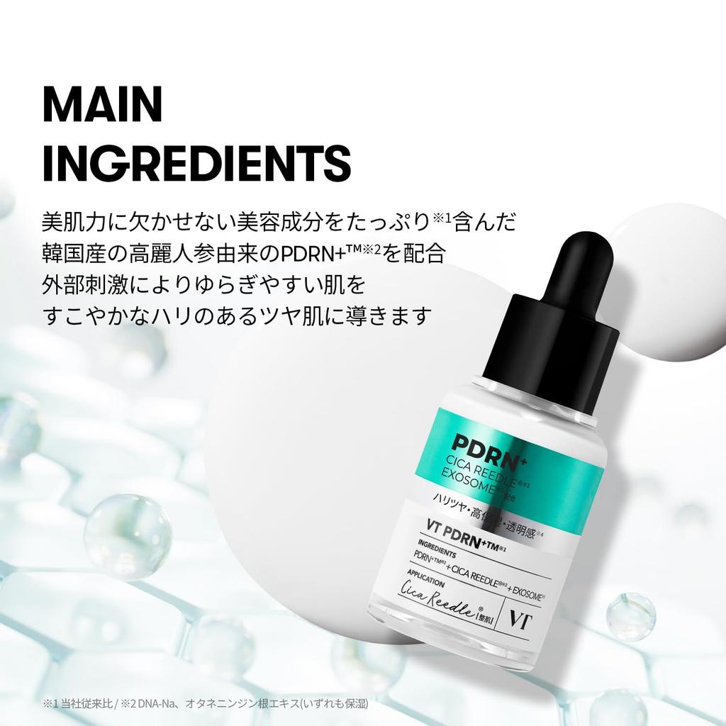 VTCOSMETICS Needle S PDRN+ Serum 30ml - Deep Hydration, Firmness, Radiance & Glow Care for Luminous Skin