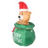 1.5m Christmas Inflatable Lovely Bear In Gift Bag with LED Light Yard Decoration Christmas Bear