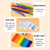 Children's Rainbow Stick Thinking Puzzle Wooden DIY Ice Cream Stick Puzzle Challenge Table Games Montessori Educational Toys