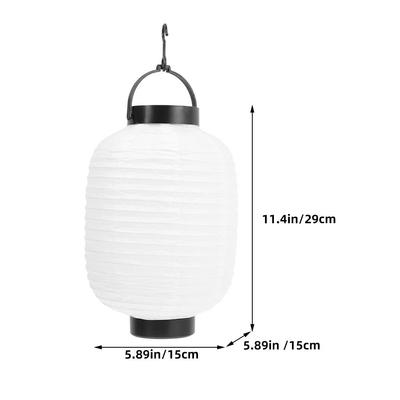 2Pcs Japanese Flodable Paper Lanterns Hanging Decorative Lanterns Lighted Traditional Style for Home Party Bar
