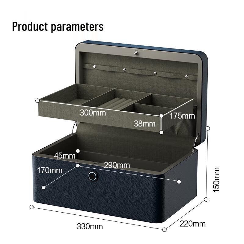 Deli Fingerprint Jewelry Safe Box