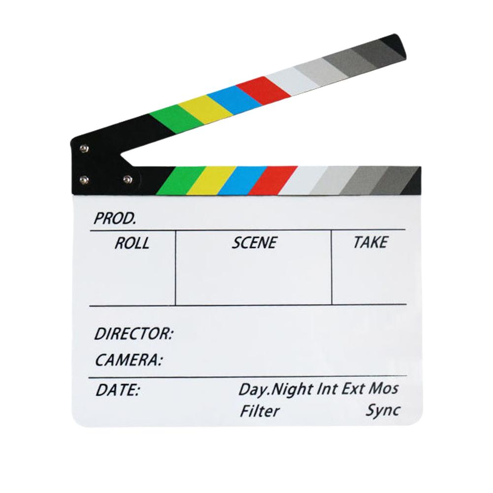Colorful Director's Board Movie Clapperboard Creative Cut Craft Prop Props Online Film Wooden Photo Photography Store Board L5N4