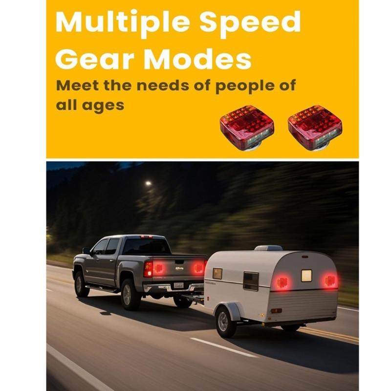 Magnetic Rechargeable Waterproof LED Trailer Tail Light With USB Charging For Trucks RVs Boats And Caravans