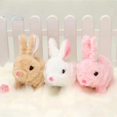 Long-haired Bunny Electric Plush Toy Soft Plush Simulation Shape Small Animal Doll Battery Interactive Children's Favorite Gift