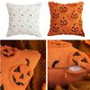 Spooky Themed Plush Pillow Cover Nursery Bedroom Decors Ghostly Pattern Throw Pillowcase for Sofa Couch Halloween Accessory