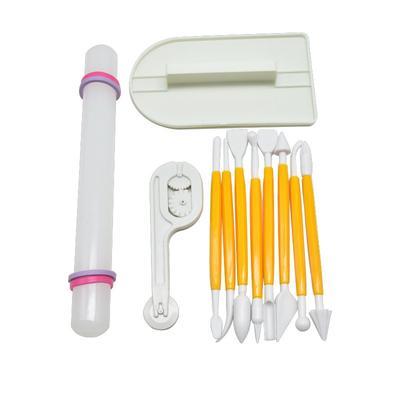 11Pcs/set Baking Tool Set, Fondant Cake Cookie Mold, Rolling Pin Model