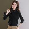 Women's Warm Rabbit Blend Semi-High Collar Sweater