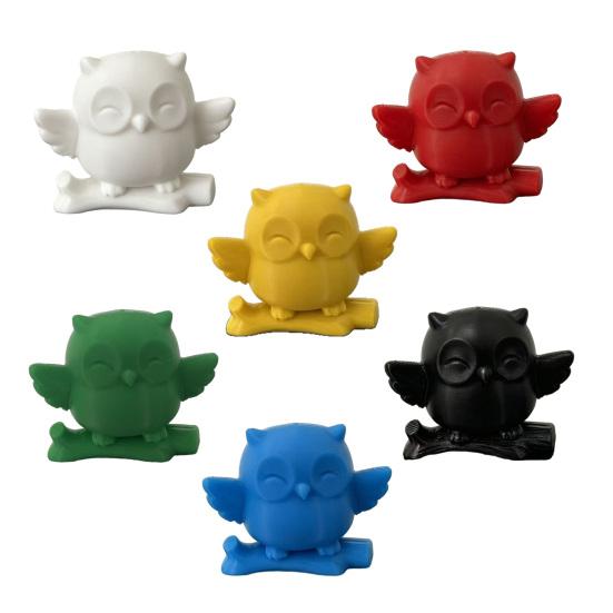 3D Printed Owl Figurine Cute Owl on Tree Branch Statue Mini Forest Animal Ornament for Home Office Table Desk Mantle TV Stand Bookshelf Decor