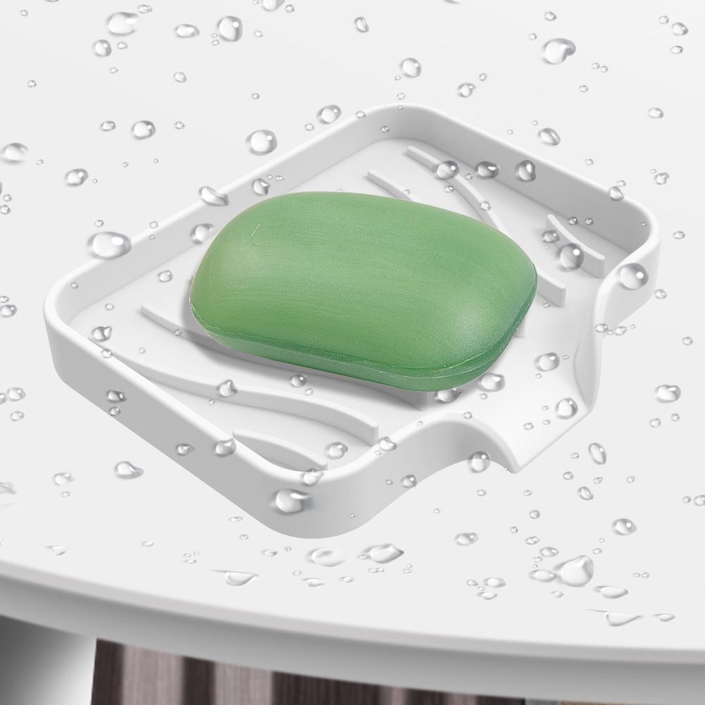 Silicone Sink Soap Dish Drainable Sink Sponge Bracket Portable Reusable Countertop Organizer for Kitchen Bathroom