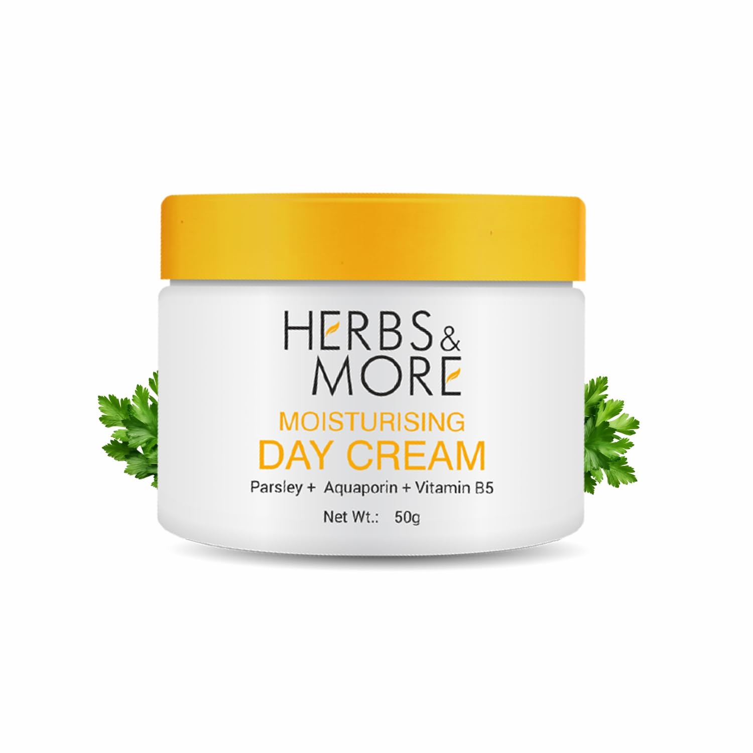 Herbs & More Увлажняющий дневной крем | Легкое увлажнение с экстрактом петрушки, аквапоринами и витамином B5 | Длительное увлажнение и защита