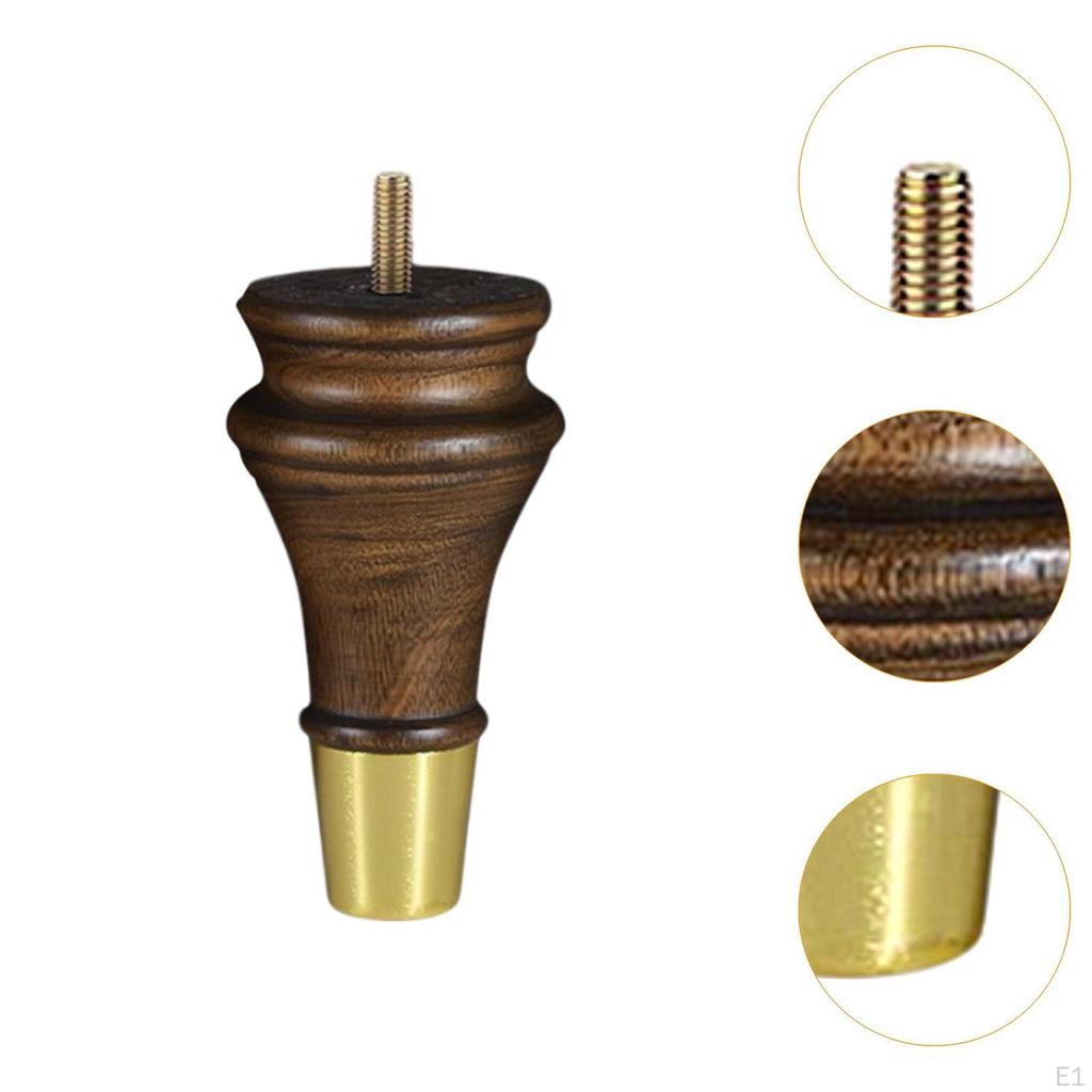 4 bucăți picioare de mobilier din lemn pentru canapea, accesorii în stil retro clasic, 13 cm, înlocuire pat