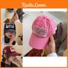Cotton Womens Casual Baseball Hat With Stylish Letter Decoration And Crown Rounded