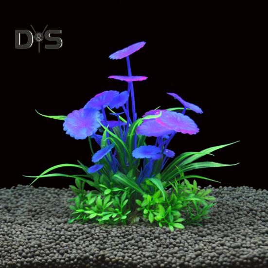 Artificial Aquatic Plants Fade-resistant Simulation Plastic Hydroponic Grass Vibrant Aquarium Landscape Decor for Fish Reptile Tanks