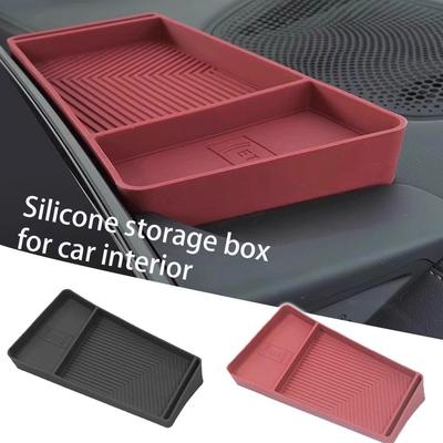 Car Dashboard Storage Mat For BMW X5 X6 X7 Navigation Screen Back Organizer Silicone Pad Interior Trim Accessory