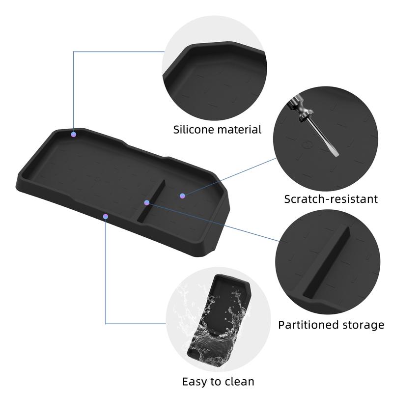 Left Drive for Kia Sportage NQ5 2022-2026 Car Dashboard Tray Display Screen Rear Storage Box Silicone Organizer Accessories