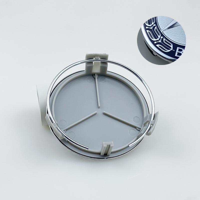 

2025 Hot Car Sticker 4pcs 75mm car wheel hub center cover modification parts suitable for Mercedes Benz W204 W205 AMG E210 E211 темно-синий
