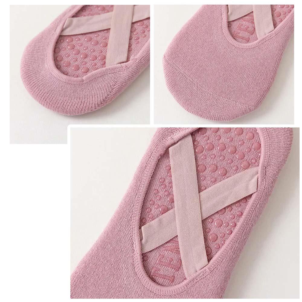 4 Paar Antislip Enkel Yoga Sokken voor Dames – Perfect voor Yoga, Pilates en Workouts
