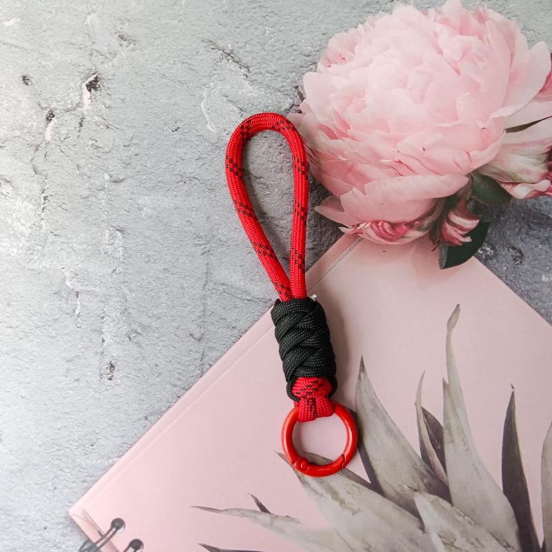 12cm Colorful Braided Rope Strap Lanyard Keychain For Phone Case Women Anti Lost Car Key Chains Bag Hanging Accessories Keyring