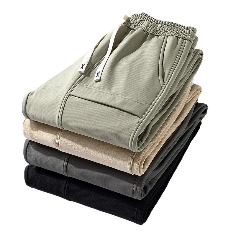 Pants for Men's Autumn and Winter New Style for Men and Women's Outdoor Plus Velvet Thickened Warm Work Clothes Casual Functional Sports Pants
