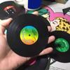 Vintage LP Record Coasters Cup Pads Non Slip Coffee Drink Mats ABS Material Cup Mats Suitable for Dining Table