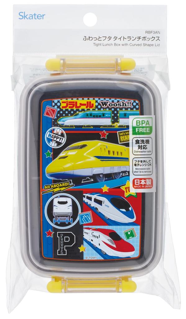 Skater Lunch with a Soft Single Made in Plarail Children's Box, 450ml, Dome-Shaped Lid, Tier, Japan, 26, Boys' RBF3AN-A