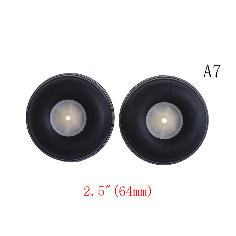 1" - 3.5" Rubber Pu Wheel With Plastic Hub For Rc Airplane Replacement Parts
