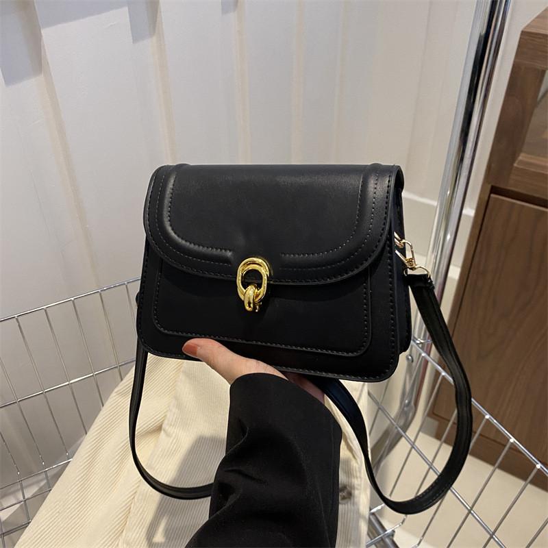 Retro Color Block Womens Small Crossbody Bag Stylish Simple Square Design For Everyday Use