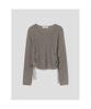 8SECONDS Side Shirred Strap V-Neck Pullover Brown