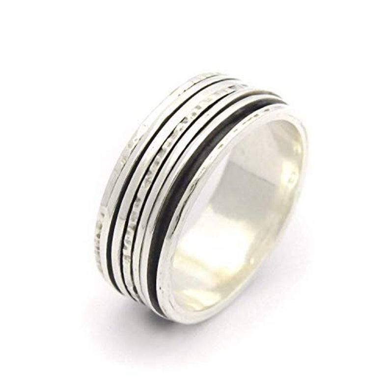 Designer Spinner Ring, 925 Sterling Silver Spinner Ring, Handcrafted Thumb Silver Ring, Boho Ring, Christmas Gift, New Year Gif