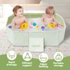 PVC Foldable Baby Bath for 0-4 Years Old Baby and Pet Saving Toddler Infant Bathtub Sturdy Baby Tub for Newborn Home Laundry